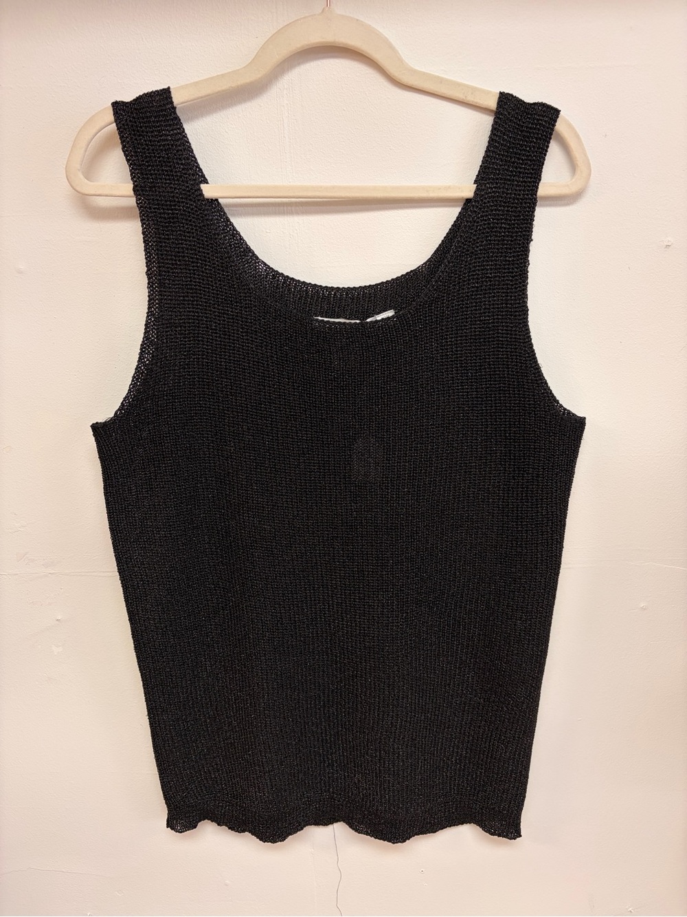 Vintage XXist black and silver lurex mesh tank top